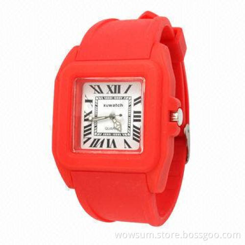 Silicone Wristwatch, Eco-friendly Material/Quartz Movement